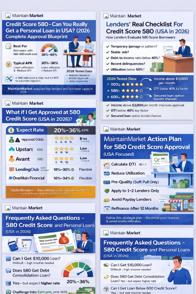 Credit Score 580 – Can You Really Get a Personal Loan in USA?