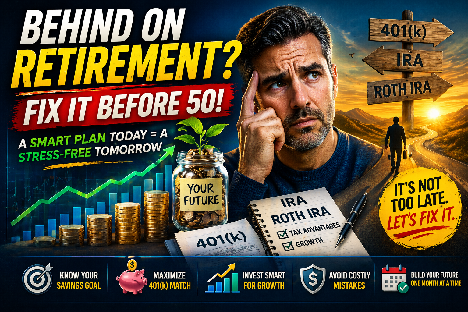 Behind on retirement savings in the USA? Learn how much you need, fix planning mistakes, and build a realistic retirement strategy even if you started late. In this article, let's talk about Not Enough Retirement Savings at 40