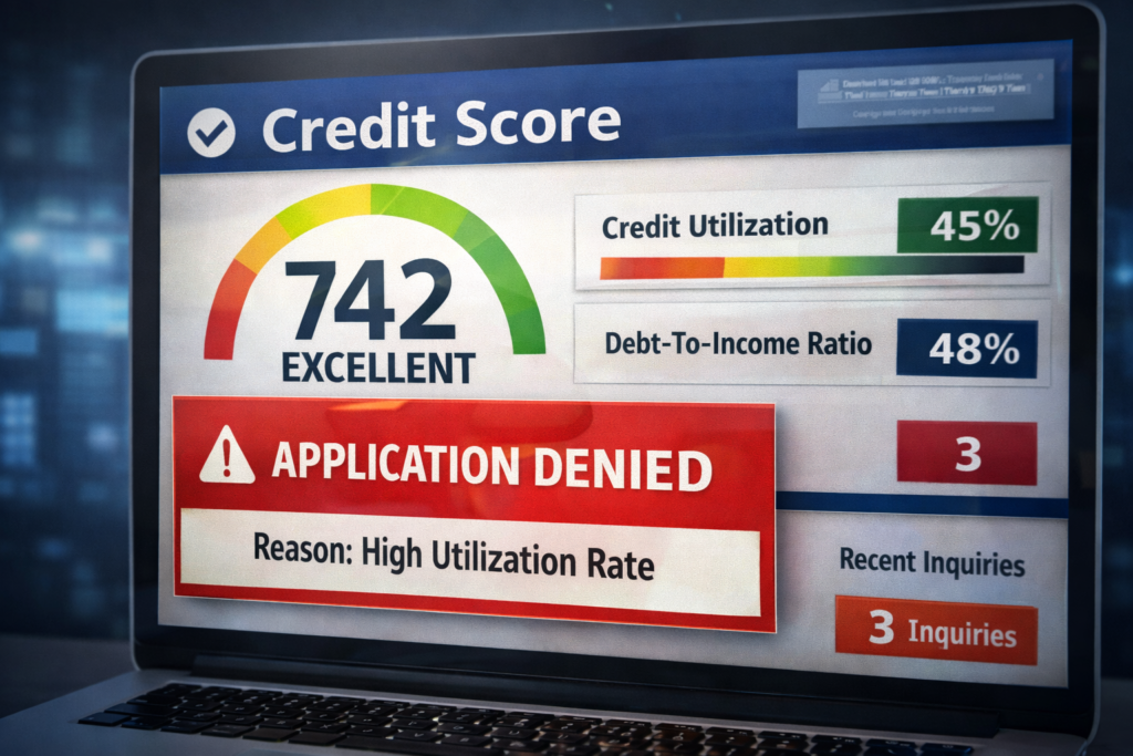 Loan or credit card is getting rejected.