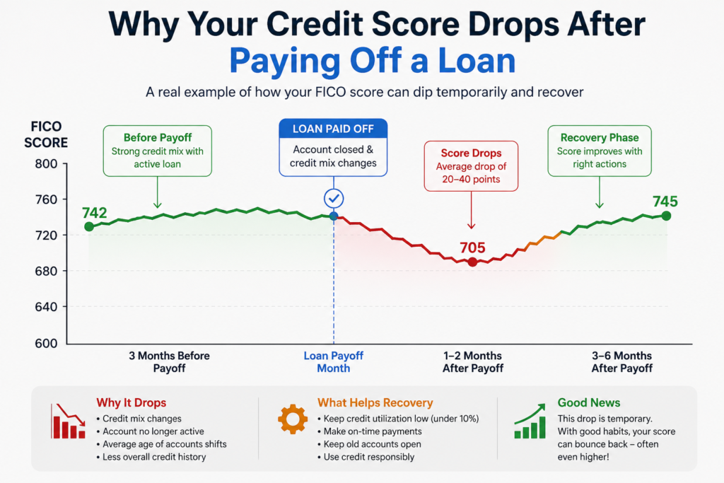 FICO Score Dropped After Paying Off Loan