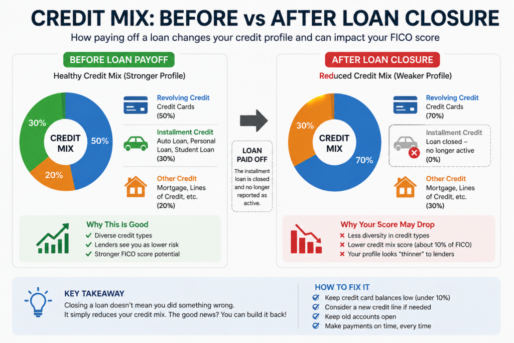 FICO Score Dropped After Paying Off Loan. 