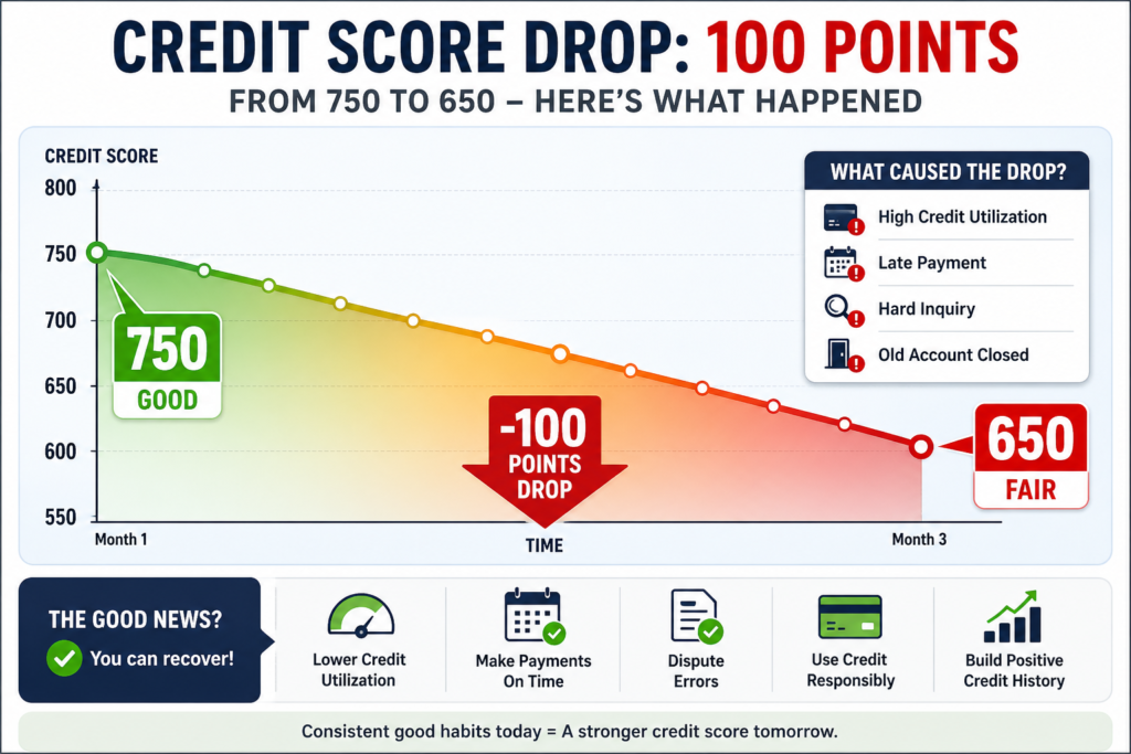 How to Recover 100 Point Credit Score Drop Fast