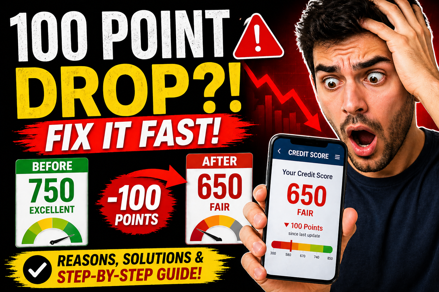 How to Recover 100 Point Credit Score Drop