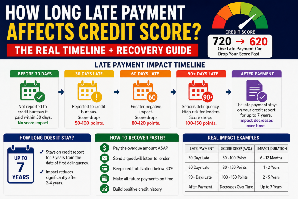 How Long Late Payment Affects Credit Score