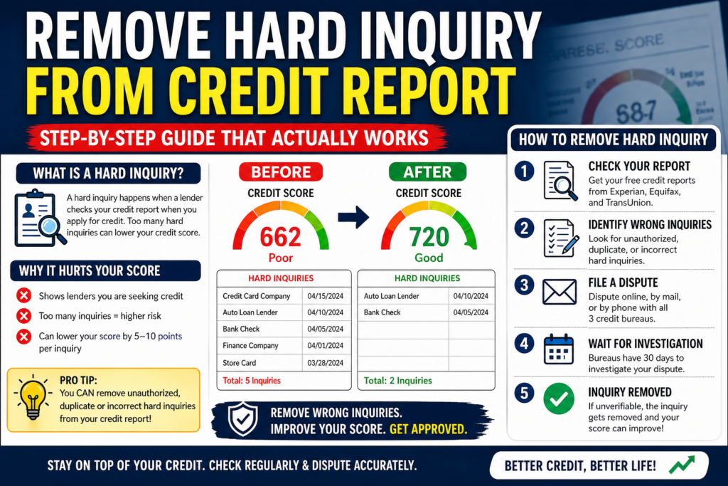 Remove Hard Inquiry from Credit Report