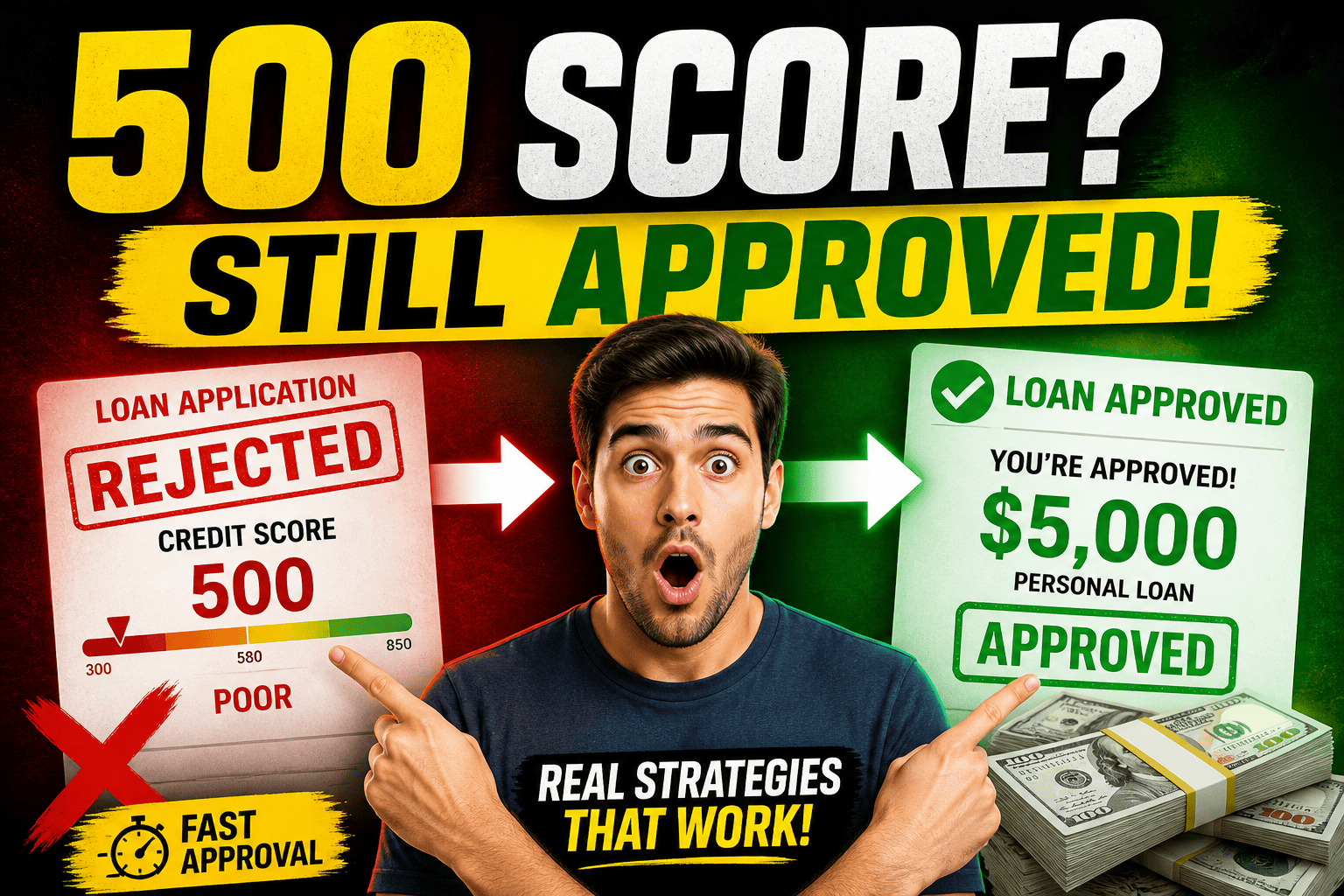 How to get approved for a loan with a 500 credit score in 2026.