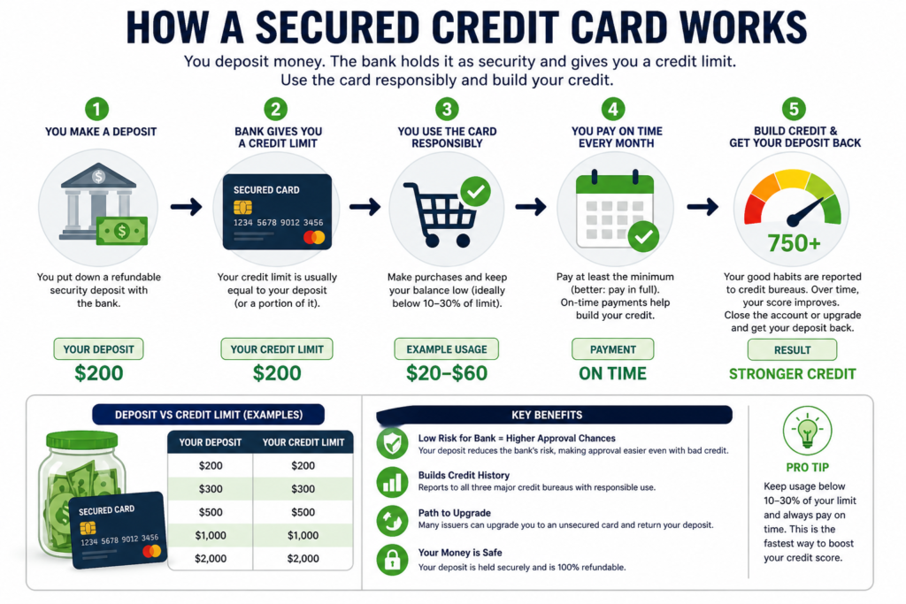 Best Credit Cards for Bad Credit USA (300–580)