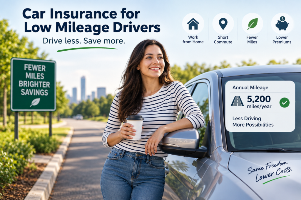 Car insurance for low mileage drivers who drive fewer miles each year