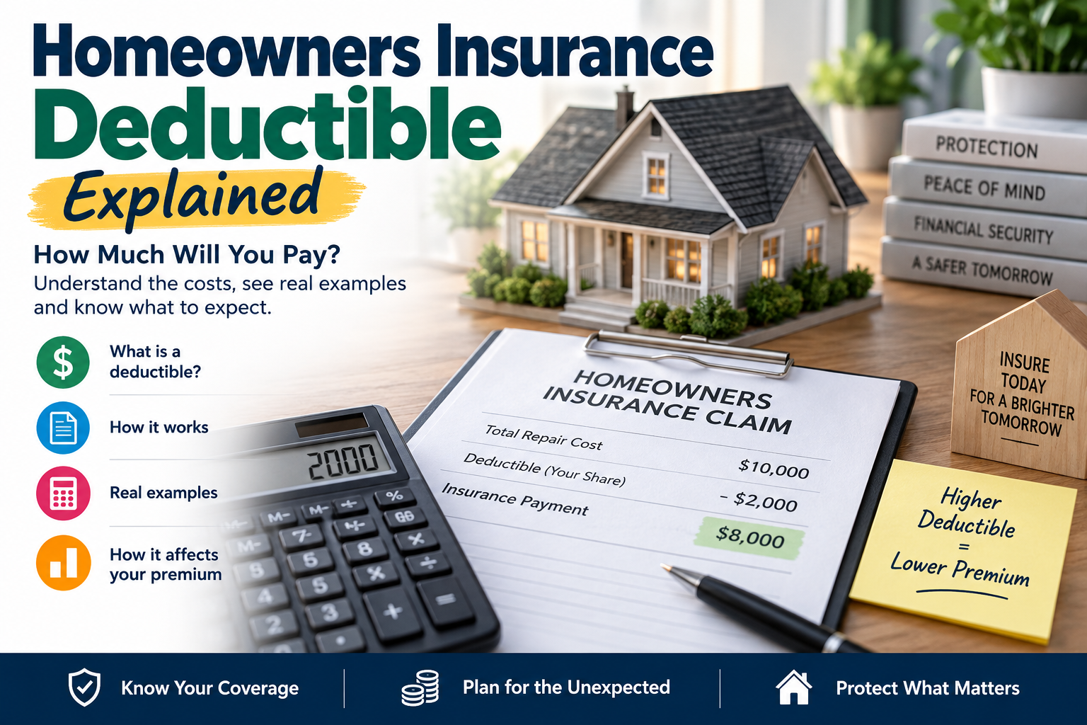 Homeowners insurance deductible explained with claim and out of pocket costs