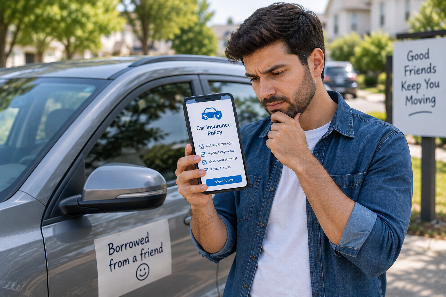 Non owner car insurance policy for a driver who does not own a car
