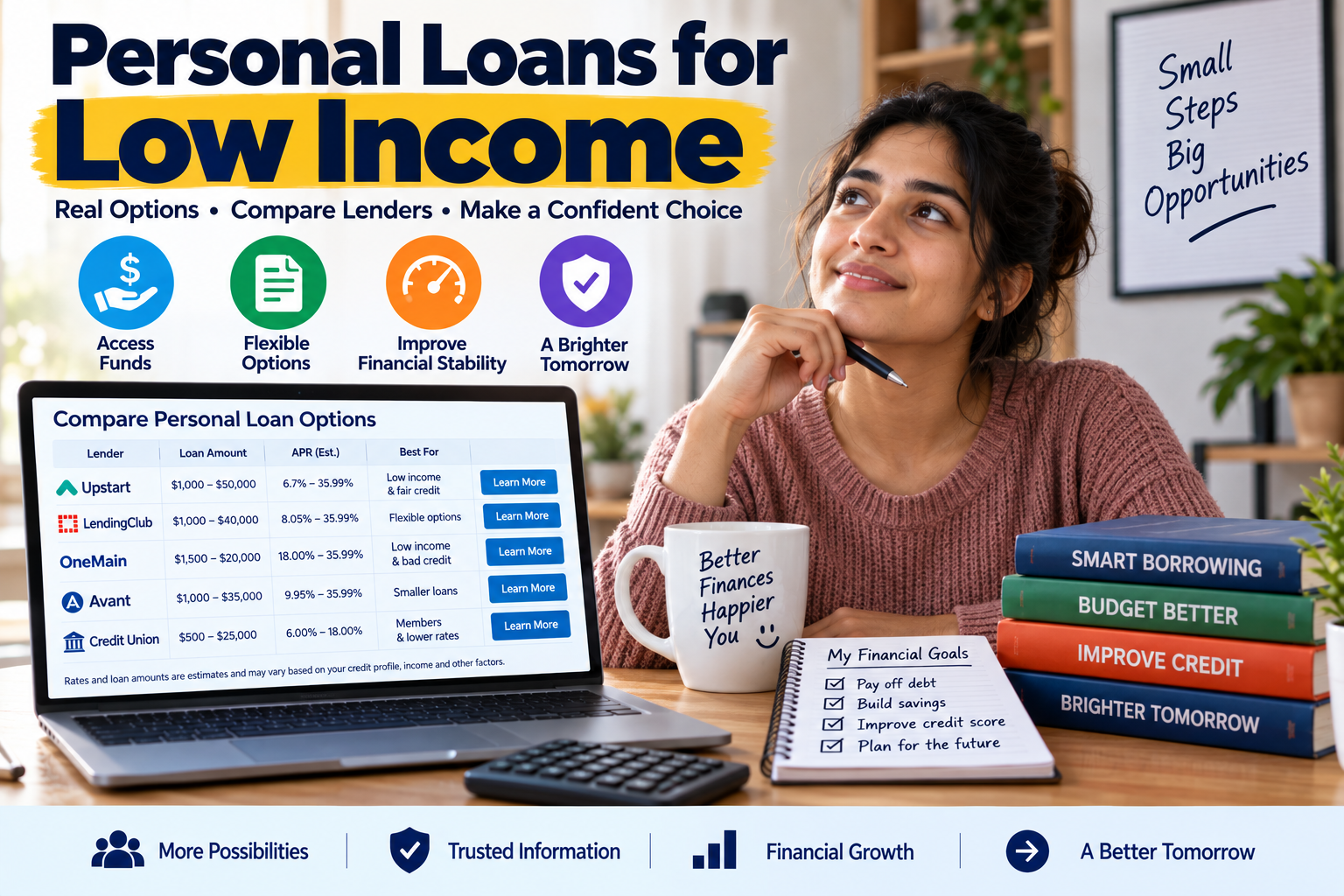 Personal loans for low income borrowers comparing loan options and lenders in the USA